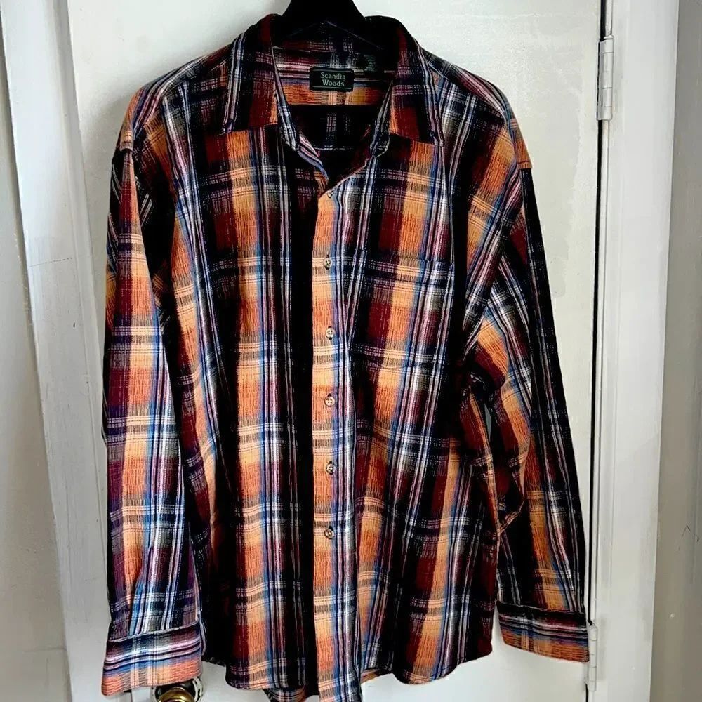 SCANDIA WOODS Multicolor Woven Cotton Shirt-XLG